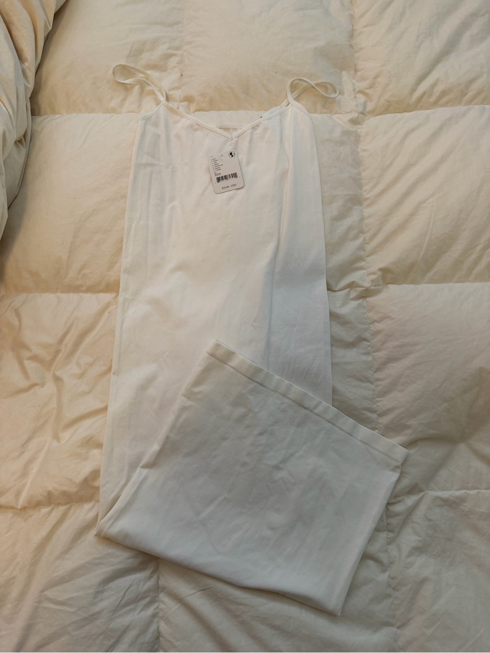 White Fitted Slip Dress - Women